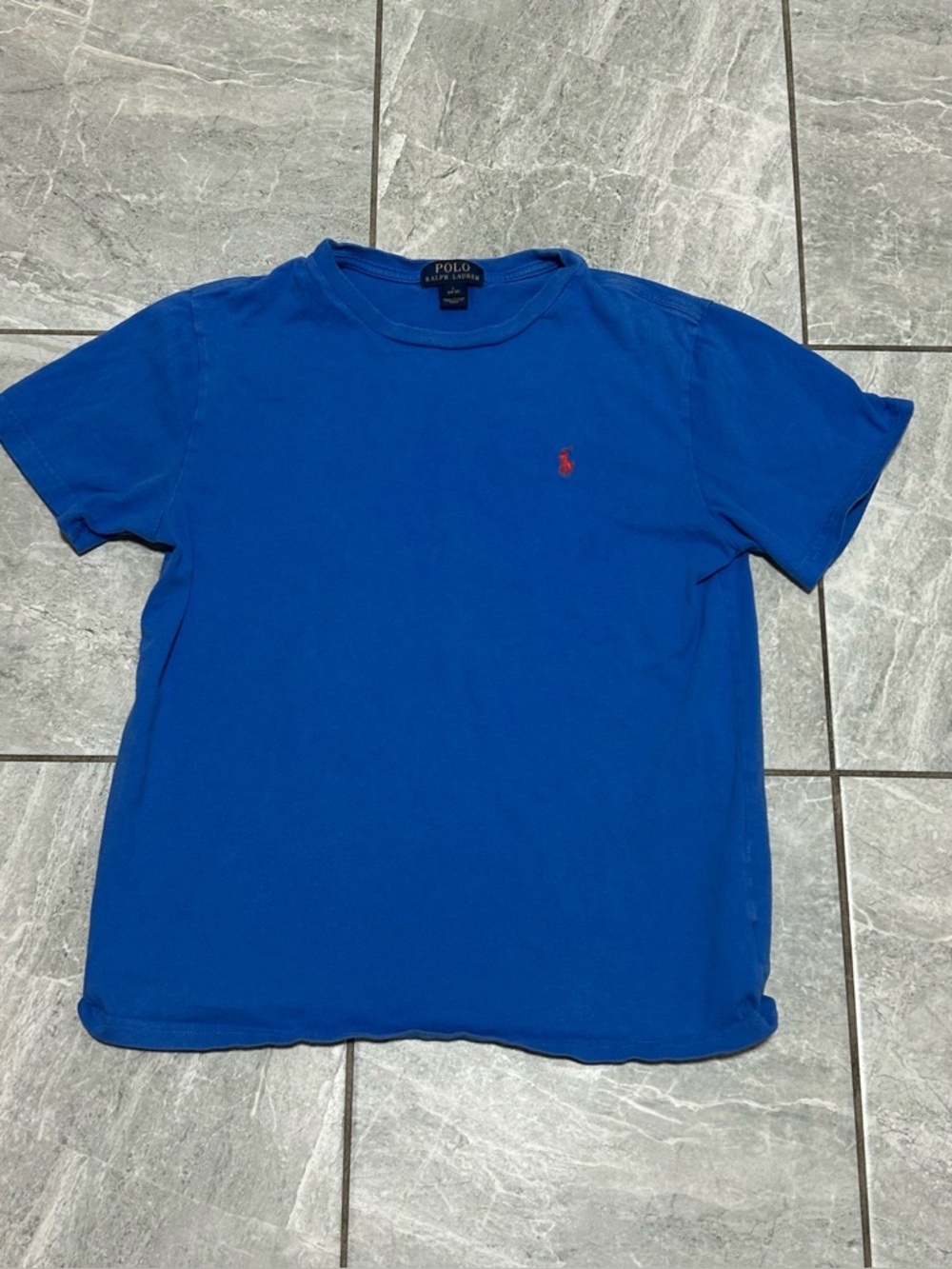 Polo Ralph Lauren T Shirt Youth Large Blue Pony Logo Tee